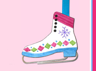 Try Mia's Skating Bookmark Craft